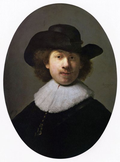 Self-Portrait with Wideawake Hat by Rembrandt van Rijn